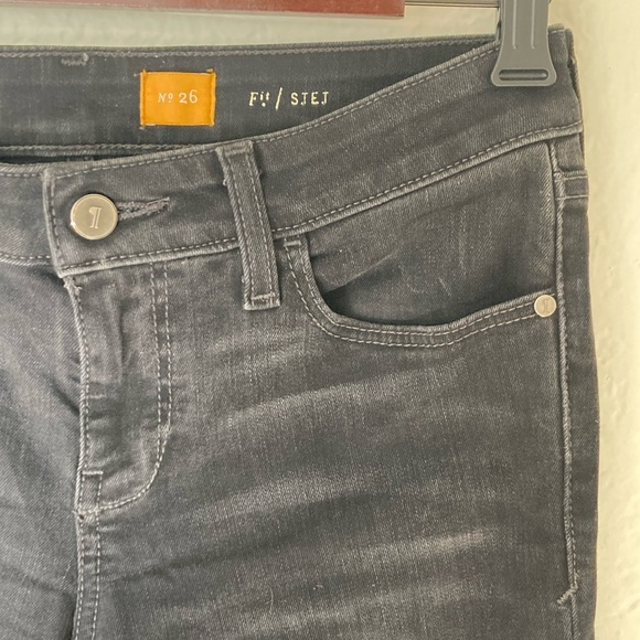 Pilcro & the Letterpress Anthropologie Black Denim Jeans, Size 26 - Picture 2 of 6